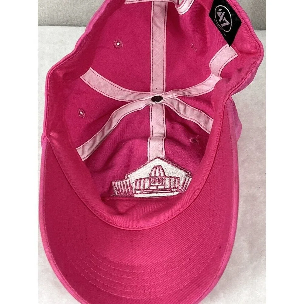 47 Pro Football Hall of Fame Hat Pink‎ Bedazzled Womens Adjustable Strap Back
